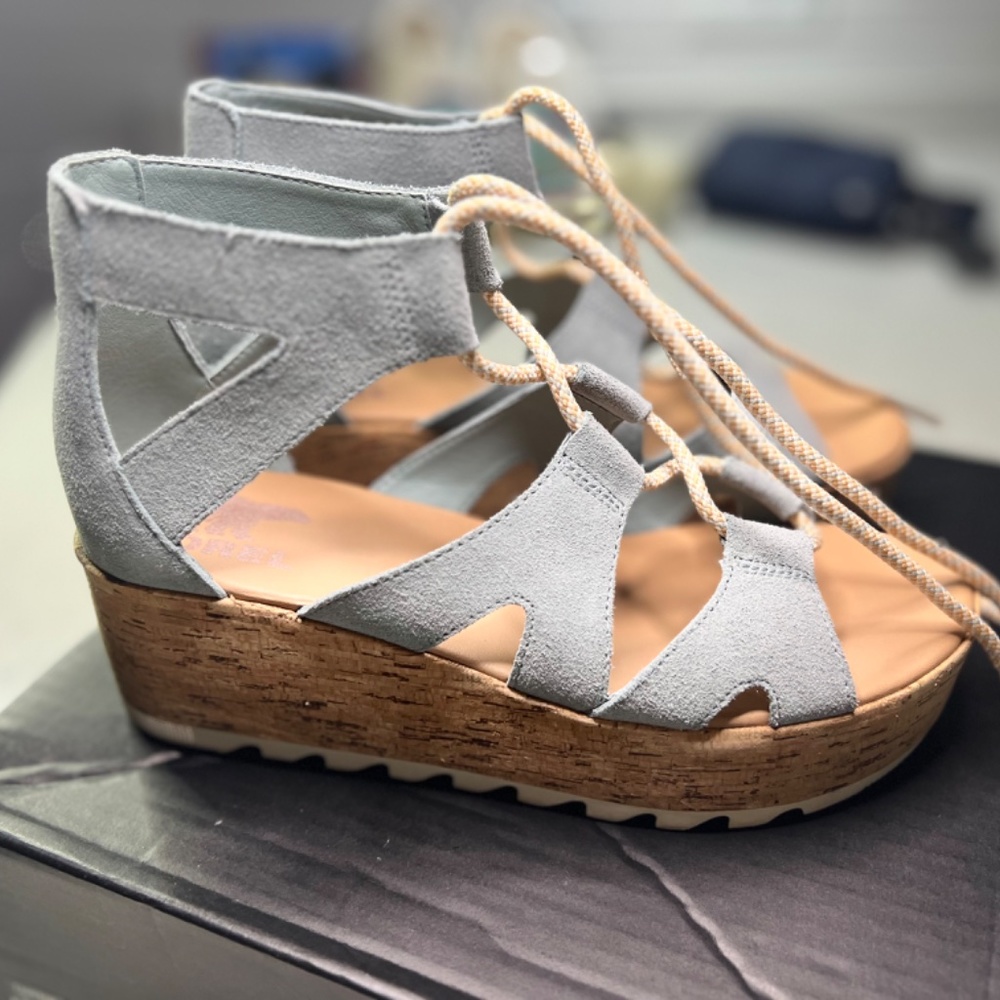 Sorel Cameron Lace-Up Suede Ghillie Gladiator Sandals - Picture 2 of 12